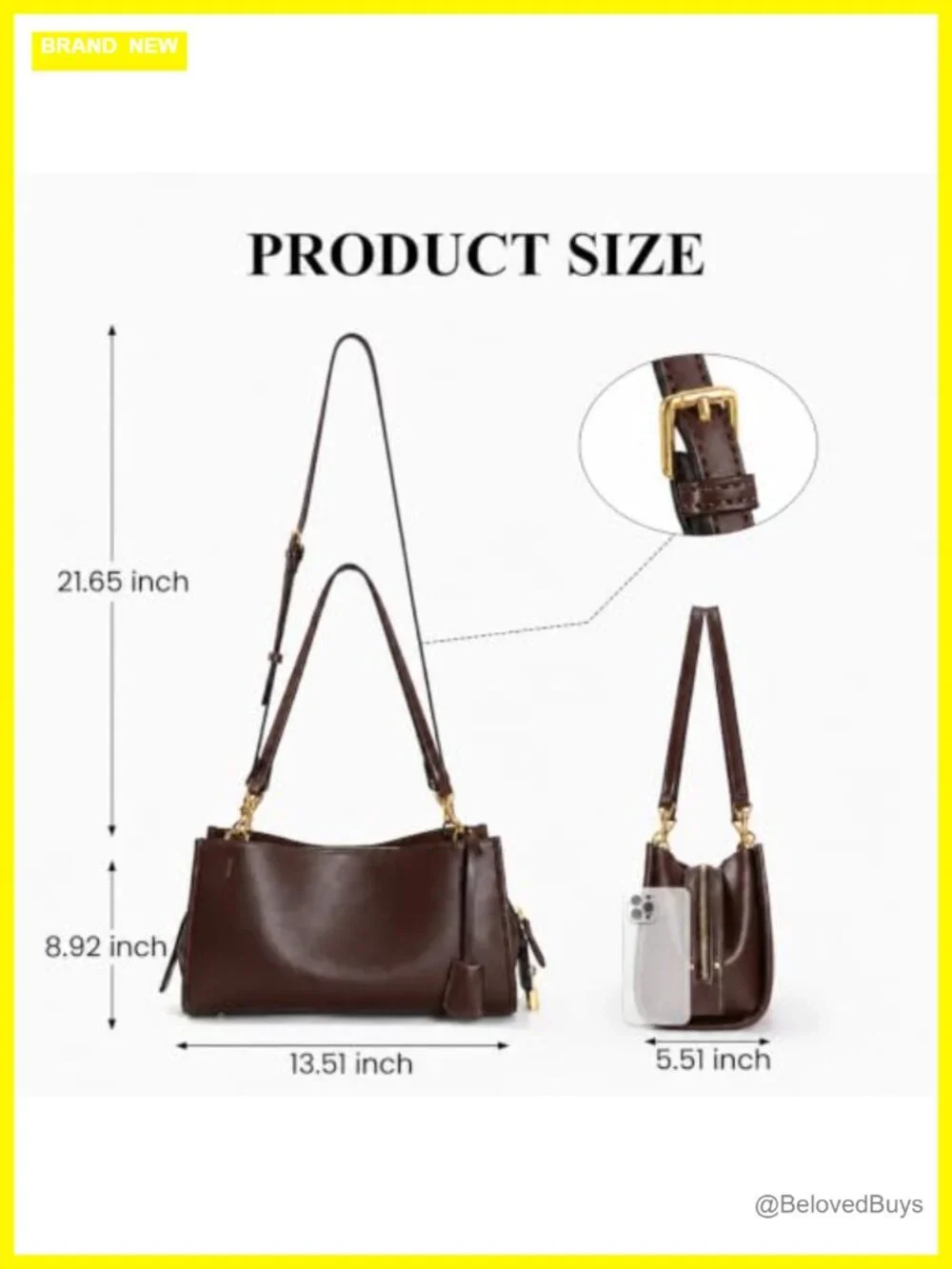 Vintage PU Leather Hobo Shoulder Bag with Lock and Multi-Pocket